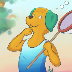 Biskit from Animal Crossing